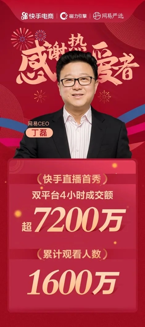 快手带货需要投资多少钱_丁磊快手直播带货 4小时卖出7200万 互联网大佬选择快手直播带货关键要素