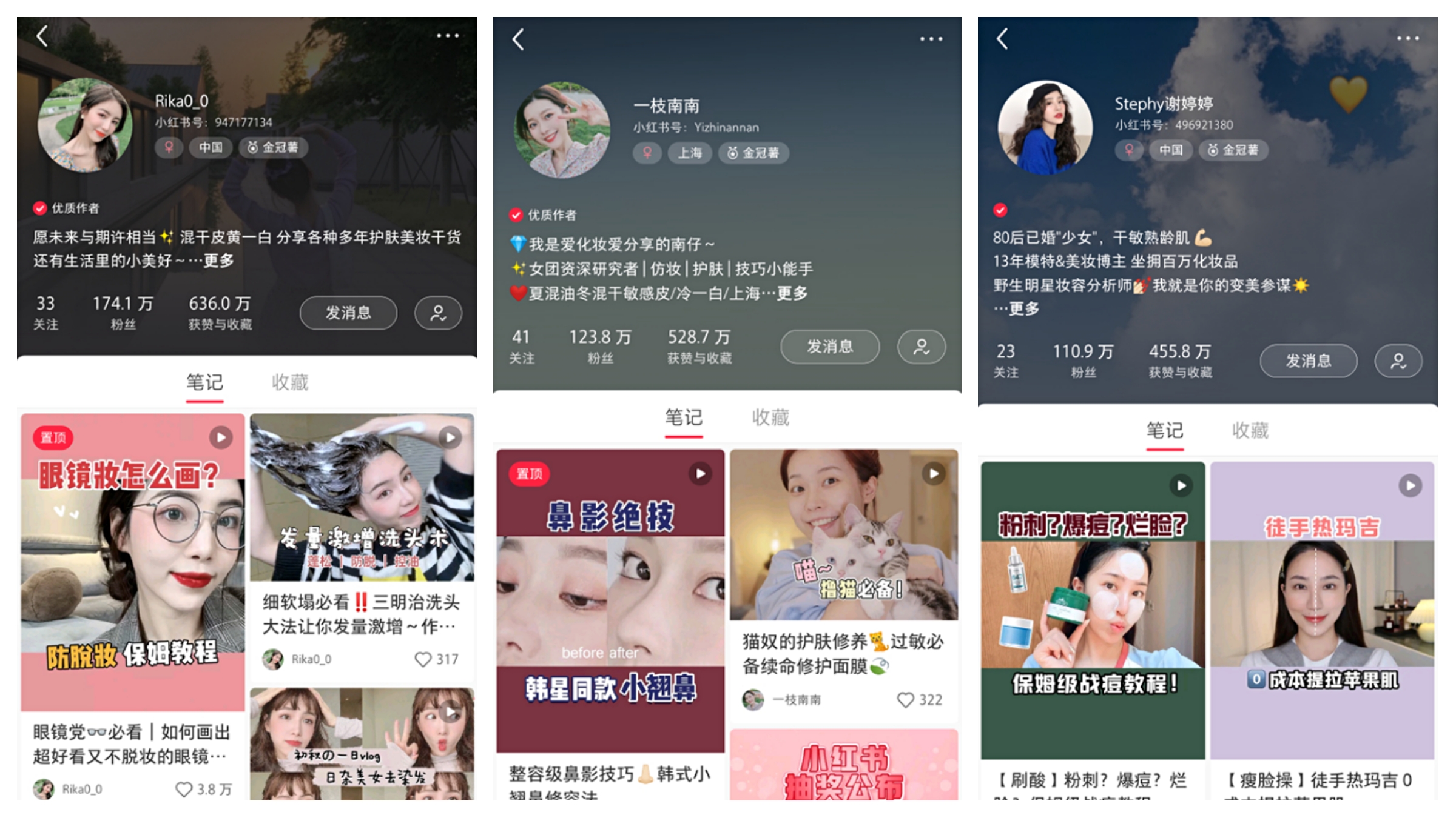 小红书时尚C计划 MCN排名_小红书直播红人排行_小红书纹身博主推荐