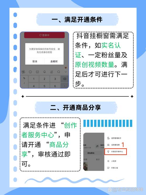 抖音小黄车开通全攻略：实名、千粉、10作品，三步轻松卖货